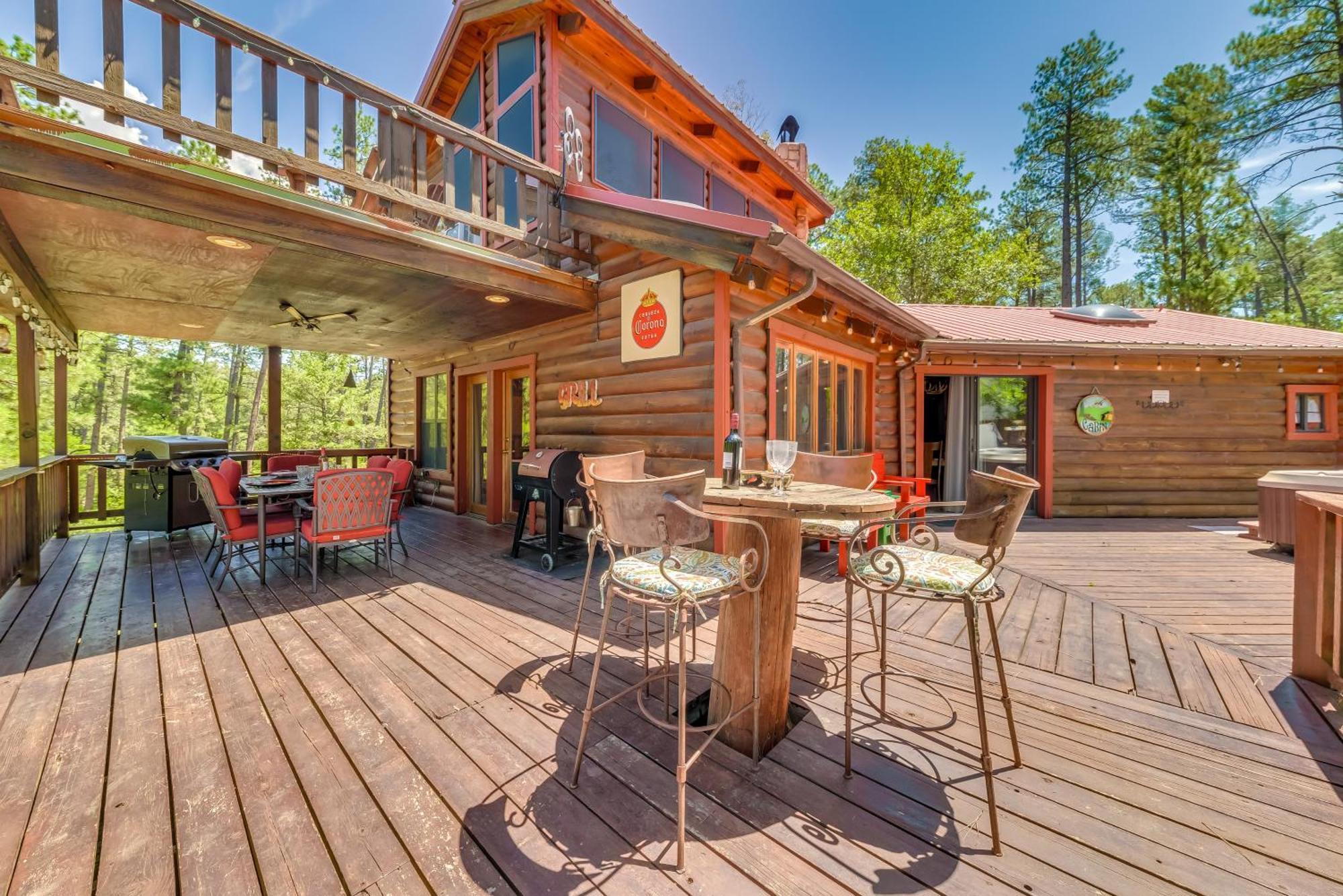Unique Bear Country Cabin In Ruidoso With Hot Tub! Exterior foto