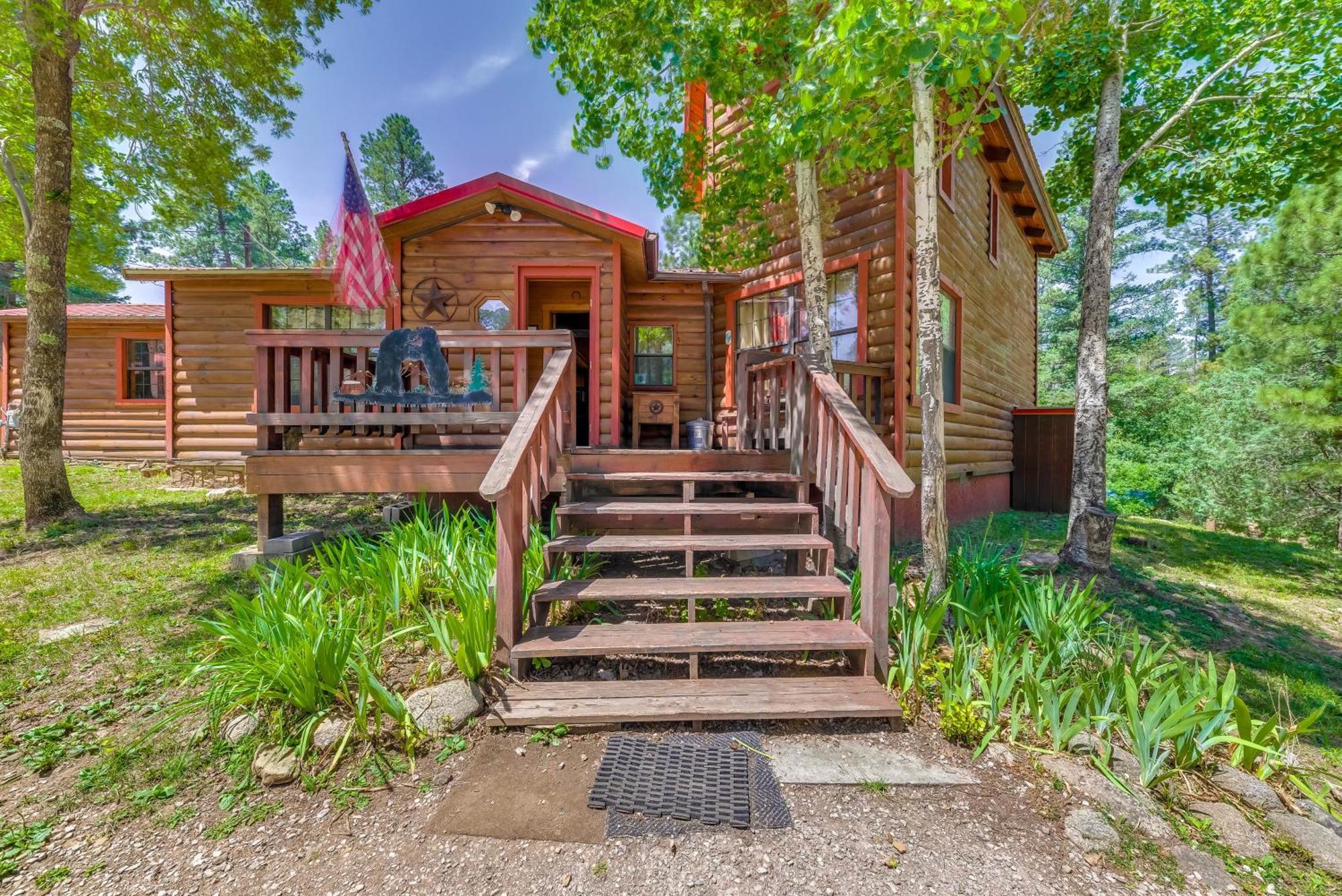 Unique Bear Country Cabin In Ruidoso With Hot Tub! Exterior foto